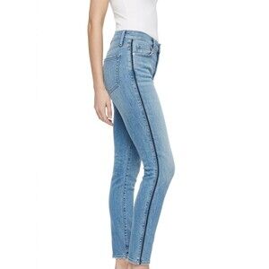 FRAME Le High Skinny Jeans Blue Black Piping High Rise Women 26